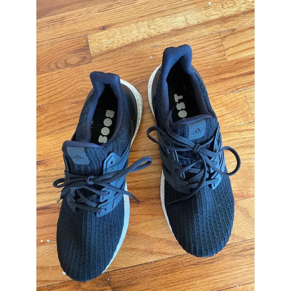 EUC Adidas Ultra Boost running or walking shoes size 9.5 womens black sneakers
